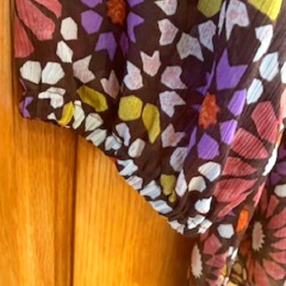 Linea Louis Dell'Olio Floral 2 Piece Skirt Set: Blouse & Pull-On Skirt w/ Belt L - Picture 4 of 8